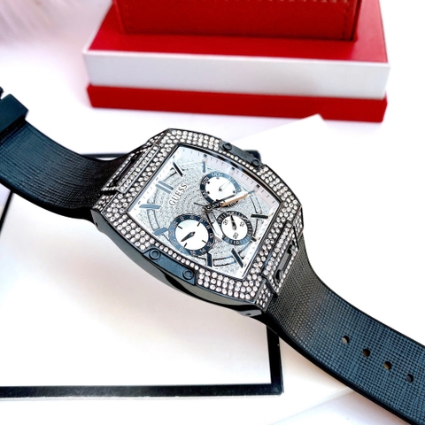 Guess Phoenix |Nam giới |Chronograph |Đính Đá |Dây Silicone Đen |Máy Pin (Quartz) |Size 43mm