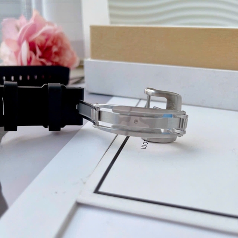 Hanboro Lốc Xoáy |Nam Giới |Đính Full Đá |Dây Cao Su |Máy Cơ (Automatic) |Size 40x48mm