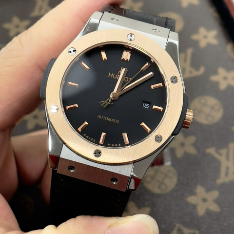 Hublot Classic Fusion |Nam Giới |Demi Rose Gold |Dây Da Bọc Cao Su |Máy Cơ (Automatic) |Size 42mm