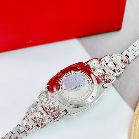 Melissa Mặt Vuông |Nữ Giới |Đính Đá |Lắc Tay Trắng Silver |Máy Pin (Quartz) |Size 38mm
