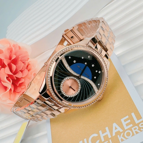 Michael Kors Bầu Trời Sao |Nữ Giới |Mặt Xanh Dương |Dây Kim Loại Rose Gold |Máy Pin (Quartz) |Size 38mm