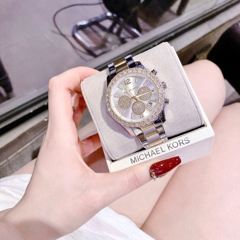Michael Kors Berkley |Nữ Giới |Multicolor |Đính Đá |Dây Kim Loại Demi Vàng |Máy Pin (Quartz) |Size 40mm