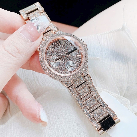Michael Kors Camille |Nữ Giới |Full Đá |Dây Kim Loại Rose Gold |Máy Pin (Quartz) |Size 33mm