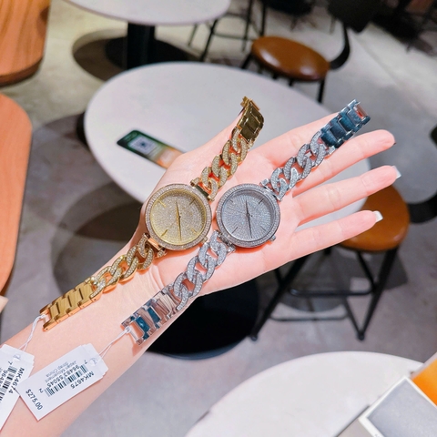 Michael Kors Catelyn |Nữ Giới |Mặt Full Đá |Lắc Tay Vàng Gold |Máy Pin (Quartz) |Size 38mm