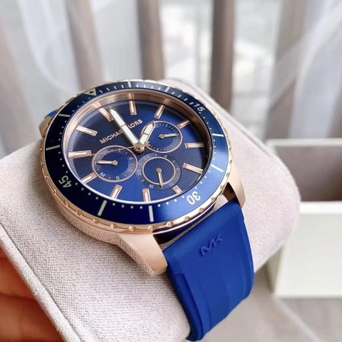 Michael Kors Cunningham |Nam Giới |6 Kim |Dây Silicone Xanh Dương |Máy Pin (Quartz) |Size 40mm