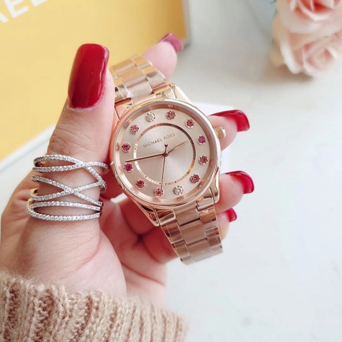 Michael Kors Dáng Fendi |Nữ Giới |Rose Gold |Dây Kim Loại |Máy Pin (Quartz) |Size Vừa 34mm