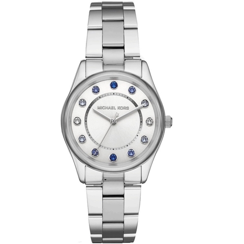 Michael Kors Dáng Fendi |Nữ Giới |Trắng Silver |Dây Kim Loại |Máy Pin (Quartz) |Size Vừa 34mm