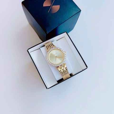 Michael Kors Darci |Nữ Giới |Đính Đá |Dây Kim Loại Vàng Gold |Máy Pin (Quartz) |Size 33mm