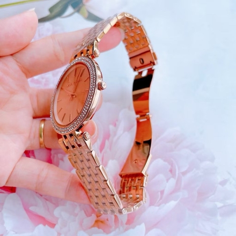 Michael Kors Darci |Nữ Giới |Đính Đá Swarovski |Dây Kim Loại Rose Gold |Máy Pin (Quartz) |Size 39mm