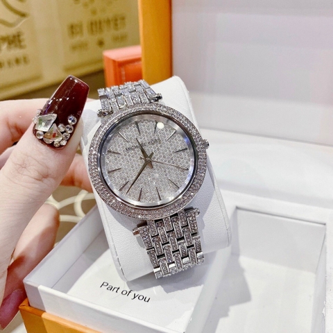 Michael Kors Darci |Nữ Giới |Mặt Full Đá |Dây Kim Loại Silver |Máy Pin (Quartz) |Size 38mm