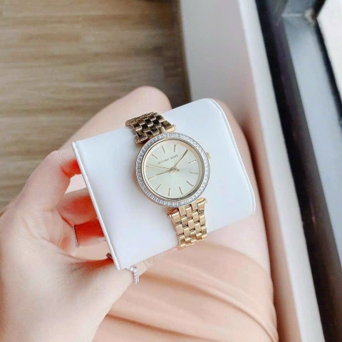 Michael Kors Darci |Nữ Giới |Đá Vàng Gold |Dây Kim Loại |Máy Pin (Máy Quartz) |Size Vừa 33mm