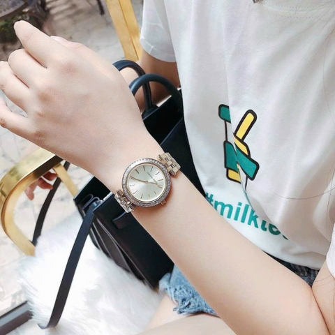Michael Kors Darci |Nữ Giới |Đá Vàng Gold |Dây Kim Loại |Máy Pin (Máy Quartz) |Size Vừa 33mm