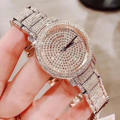 Michael Kors Darci Pave |Nữ Giới |Full Đá Rose Gold |Dây Kim Loại |Máy Pin (Quartz) |Size 33mm