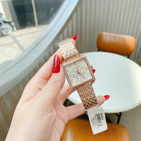 Michael Kors Drew |Multifunction |Nữ Giới |Mặt Vuông |Dây Rose Gold |Máy Pin (Quartz) |Size 39mm