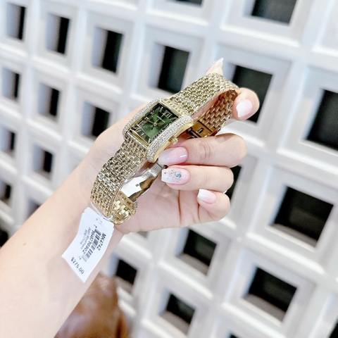 Micheal Kors Emery |Nữ Giới |Mặt Xanh Lá |Đính Đá |Dây Vàng Gold |Máy Pin (Quartz) |Size 33x37mm