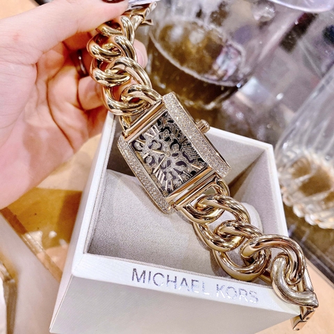 Michael Kors Emery |Nữ Giới |Mặt Hình Báo |Dây Mắt Xích Vàng |Máy Pin (Quartz) |Size 36mm