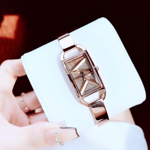 Micheal Kors Empire |Nữ Giới |Mặt Chữ Nhật |Kiềng Đeo Tay Rose Gold |Máy Pin (Quartz) |Size 21mm