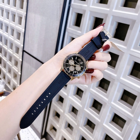 Micheal Kors 6 Kim Đính Đá |Nữ Giới |Vàng Gold |Dây Sillicone Đen |Máy Pin (Quartz) |Size 38mm