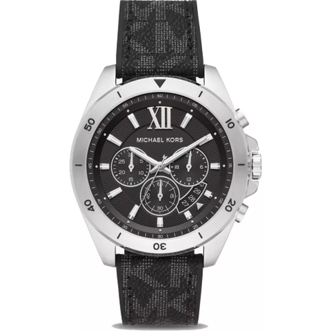 Michael Kors Brecken Chronograph |Nam Giới |Silver |Dây Da Đen |Máy Pin (Quartz) |Size 45mm