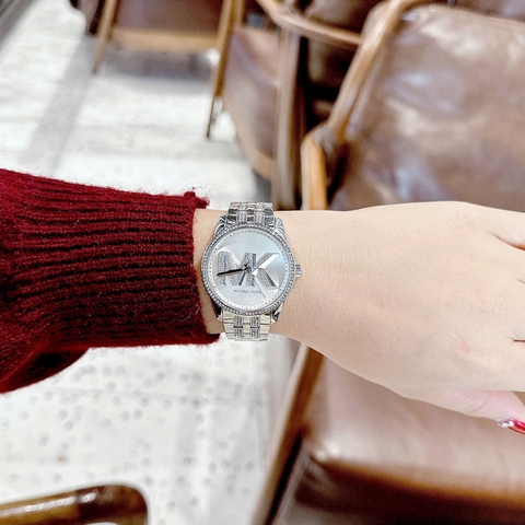 Micheal Kors Bryant |Nữ Giới |Logo Đính Đá |Dây Kim Loại Silver |Máy Pin (Quartz) |Size 35mm
