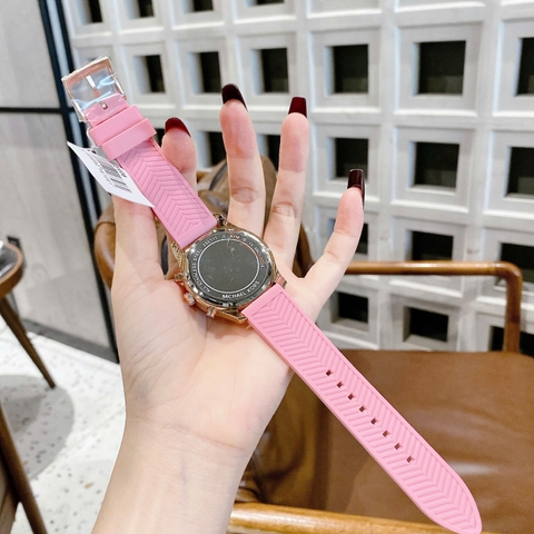 Micheal Kors Multifunction |Nữ Giới |Rose Gold |Dây Silicone Hồng |Máy Pin (Quartz) |Size 38mm