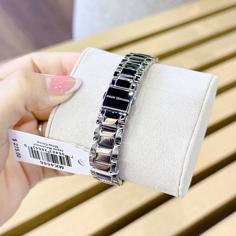 Micheal Kors Outlet Tibby |Nữ Giới |Mặt Màu Hồng |Dây Kim Loại Đính Đá |Máy Pin (Quartz) |Size 34mm