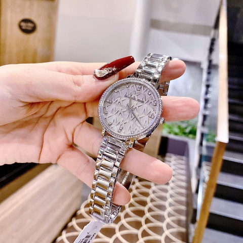 Micheal Kors Pyper |Nữ Giới |Mặt In Họa Tiết Logo Xám |Dây Kim Loại |Máy Pin (Quartz) |Size 36mm