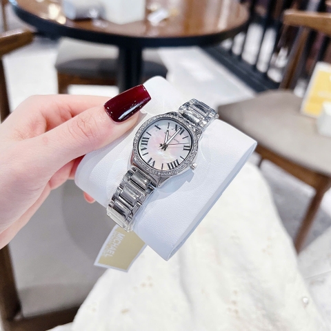 Micheal Kors Sage |Nữ Giới |Mặt Xà Cừ |Đính Đá |Dây Kim Loại Silver |Máy Pin (Quartz) |Size 31mm