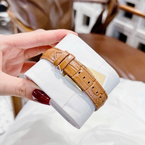 Micheal Kors Sage |Nữ Giới |Vàng Gold |Dây Da Màu Nâu |Máy Pin (Quartz) |Size 36mm