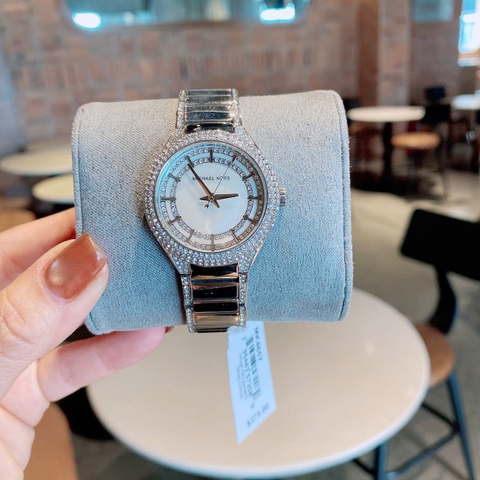 Micheal Kors Sylvia |Nữ Giới |Mặt Xà Cừ |Đính Đá |Dây Kim Loại Silver |Máy Pin (Quartz) |Size 33mm
