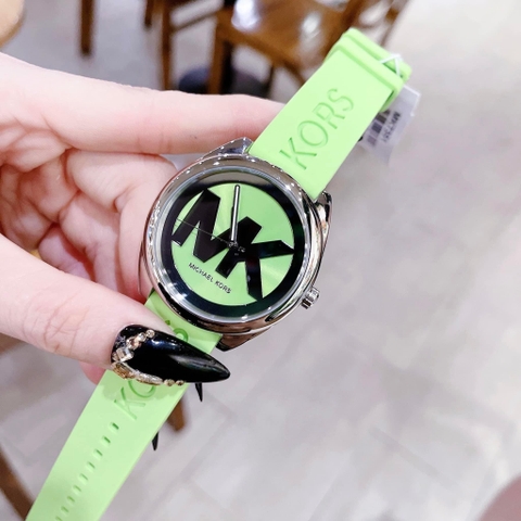 Michael Kors Janelle |Nữ Giới |Silver |Dây Silicone Xanh Lá |Máy Pin (Quartz) |Size 40mm