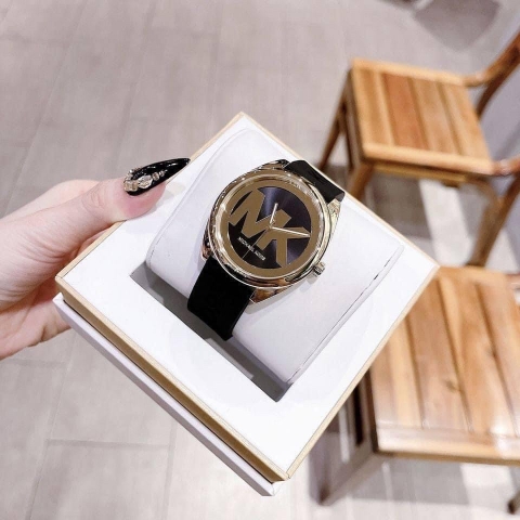 Michael Kors Janelle |Nữ Giới |Vàng Gold |Dây Silicone Đen |Máy Pin (Quartz) |Size 40mm