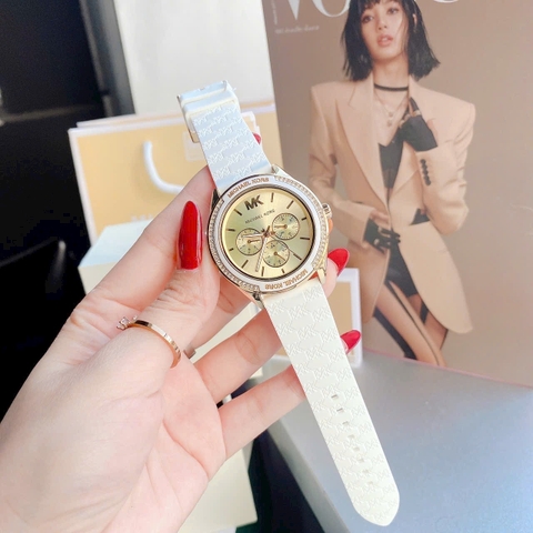 Michael Kors Jessa |Nữ Giới |Chronograph |Dây Silicone Trắng |Máy Pin (Quartz) |Size 40mm