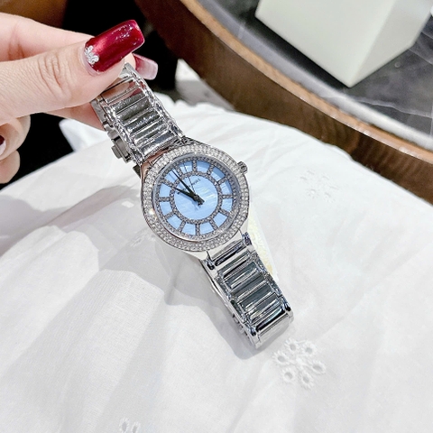 Micheal Kors Kerry |Nữ Giới |Mặt Xanh Da Trời |Dây Kim Loại Silver |Máy Pin (Quartz) |Size 36mm