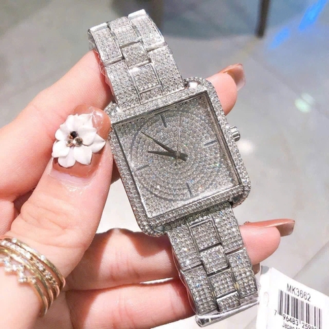 Michael Kors Lake |Nữ Giới |Mặt Vuông |Full Đá |Dây Kim Loại |Máy Pin (Quartz) |Size 32x32mm