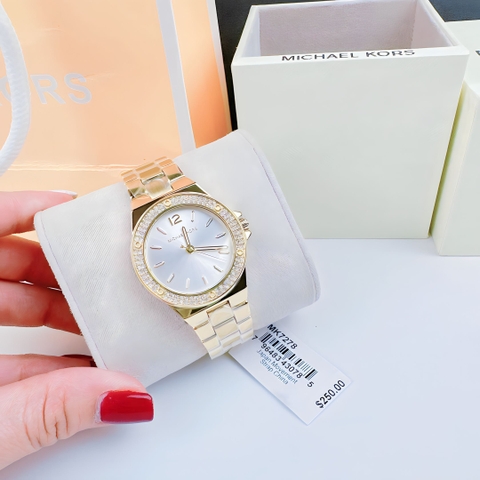 Michael Kors Mini Lenox |Nữ Giới |Vàng Gold |Dây Kim Loại |Máy Pin (Quartz) |Size Vừa 33mm