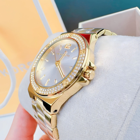 Michael Kors Mini Lenox |Nữ Giới |Vàng Gold |Dây Kim Loại |Máy Pin (Quartz) |Size Vừa 33mm