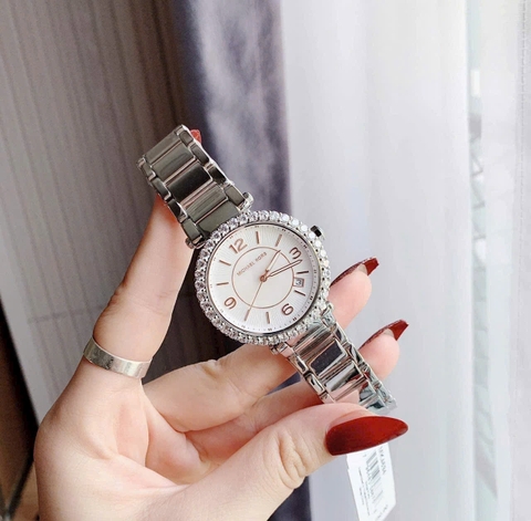 Michael Kors Parker |Nữ Giới |Trắng Silver |Dây Kim Loại |Máy Pin (Máy Quartz) |Size Lớn 38mm