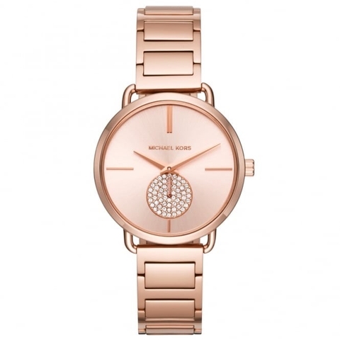 Michael Kors Portia |Nữ Giới |Đính Đá |Dây Kim Loại Rose Gold |Máy Pin (Quartz) |Size 37mm