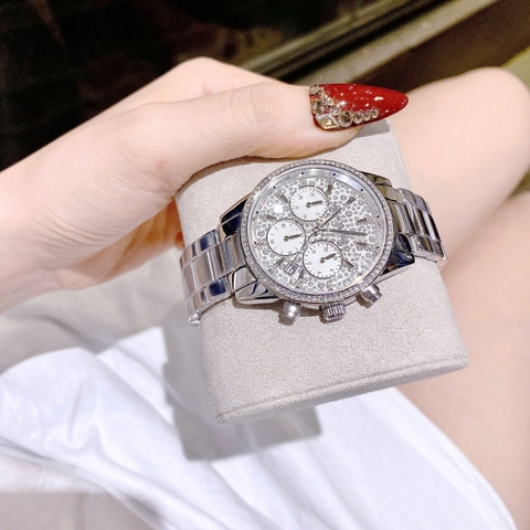 Michael Kors Ritz Choronograph |Nữ Giới |Mặt Full Đá |Dây Kim Loại Silver |Máy Pin (Quartz) |Size 37mm