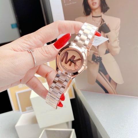 Michael Kors Runway Mini Slim |Nữ Giới |Rose Gold |Dây Kim Loại |Máy Pin |Size Vừa 33mm