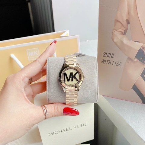 Michael Kors Runway Mini Slim |Nữ Giới |Vàng Gold |Dây Kim Loại |Máy Pin |Size Vừa 33mm