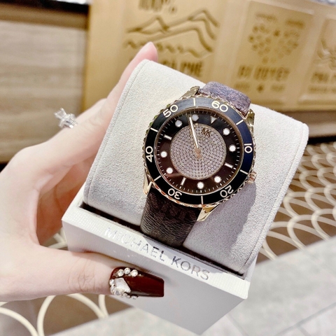 Michael Kors Runway |Nữ Giới |Mặt Tròn |Dây Da Nâu MK |Máy Pin (Máy Quartz) |Size Lớn 40mm