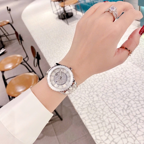 Michael Kors Runway |Nữ Giới |Trắng Siver |Mặt Tròn |Dây Da Trắng MK |Máy Pin |Size Lớn 40mm
