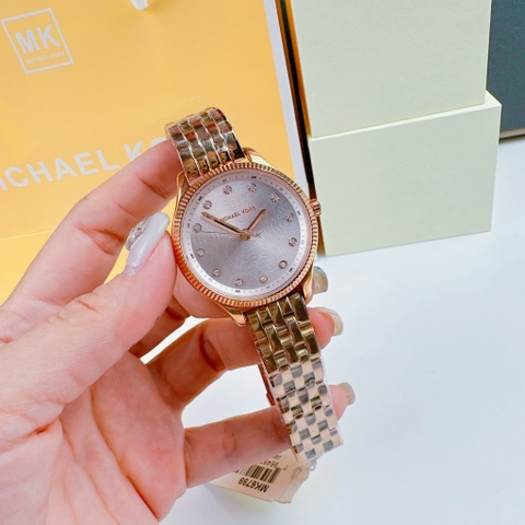Michael Kors Lexington |Nữ Giới |Mặt Trắng |Dây Kim Loại Rose Gold |Máy Pin (Quartz) |Size 36mm