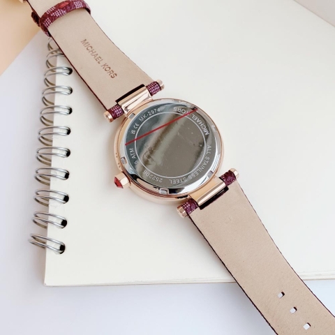 Michael Kors Parker |Nữ Giới |Rose Gold |Dây Da Đỏ |Máy Pin (Quartz) |Size 39mm