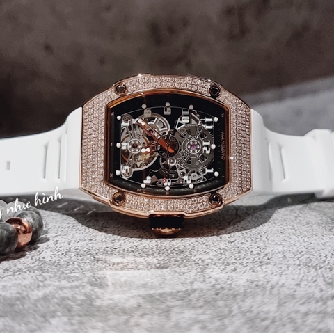 Hanboro Dây Silicone |Rose Gold |Nam Giới |Mặt Oval |Máy Cơ (Automatic) |Size 40x48mm