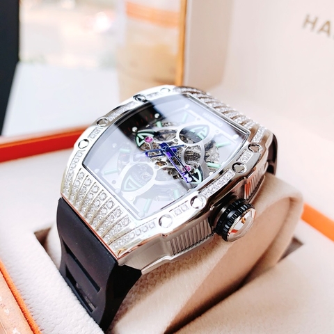 Hanboro HOT 2023 |Mặt Oval |Nam Giới |Dây Cao Su |Máy Cơ (Automatic) |Size 40x50mm