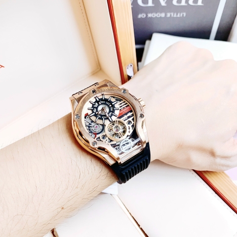 Hanboro Tourbillon |Rose Gold |Nam Giới |Dây Cao Su |Máy Cơ (Automatic) |Size 42x52mm