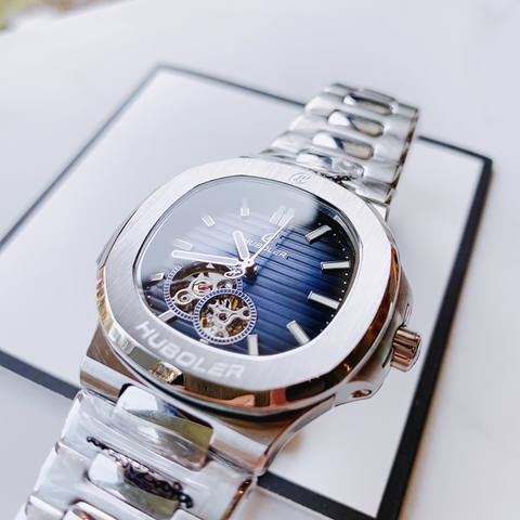 Huboler Patek Philippe |Nam Giới |Mặt Xanh |Dây Kim Loại |Máy Cơ Tự Động |Size 42mm